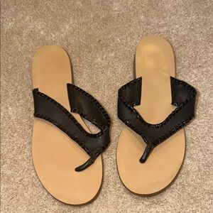 Jack Rogers Black and Tan Women's Sandals